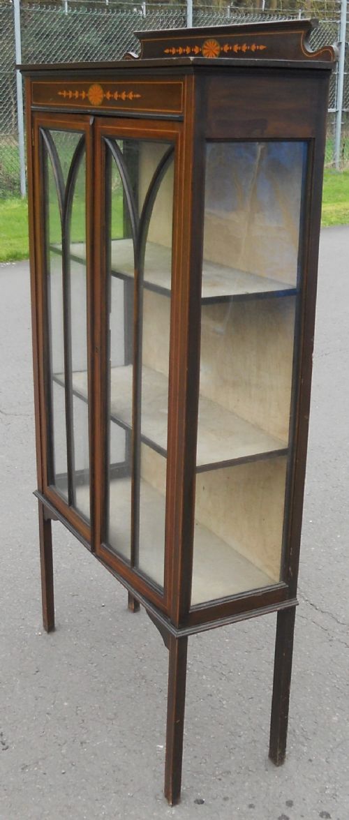 Englische Edwardianische Mahagoni Vitrine Antik Sa