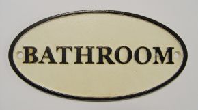 Deko Schild "Bathroom"