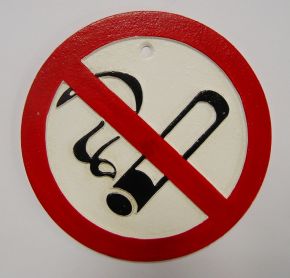 Deko Schild "No smoking"