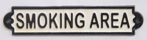 Deko Schild "smoking area"