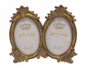 Foto Rahmen doppelt goldfarben royal