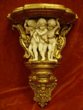 Wandsockel goldfarben Putten