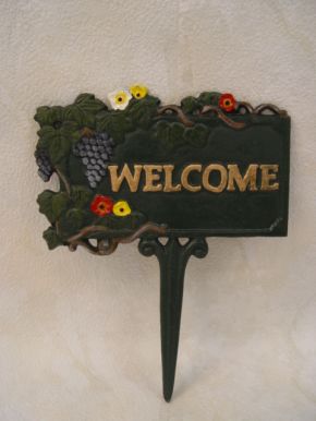 Garten Schild Früchte "Welcome"