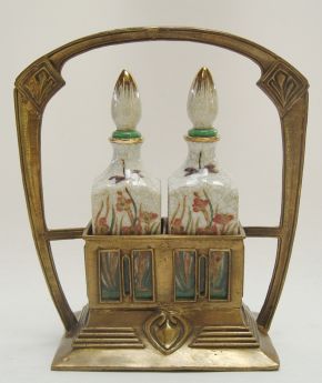 Porzellan Set "Oil & Vinegar" mit Bronze Verzierungen