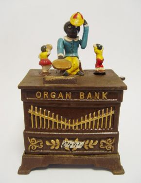 "Orgel" Affe und Maus mech. Dose