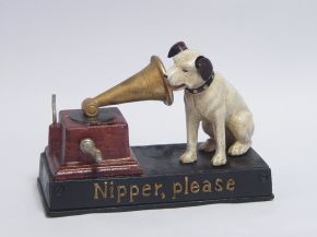 "Nipper Dog" mech. Dose music box