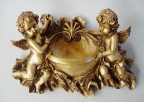 Figur "Twin Angel" goldfarben