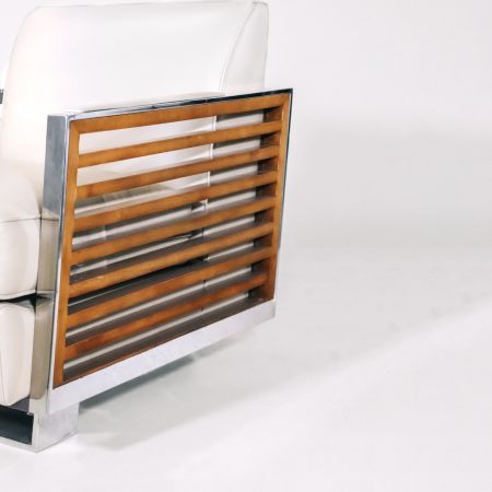 Art déco Stil Clubsessel "Vincou", Vintage Creme - sofort lieferbar