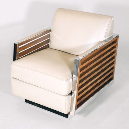 Art déco Stil Clubsessel "Vincou", Vintage Creme - sofort lieferbar