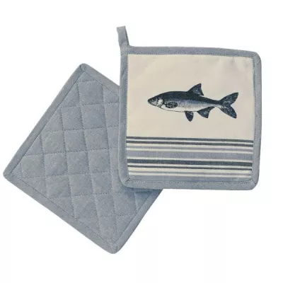 Maritim by Morris Topflappen - Fisch, Baumwolle, gesteppt, 20x20cm