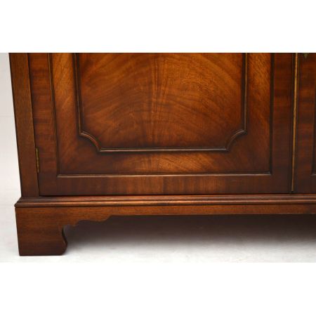 massiver Mahagoni Bücherschrank, Georgian Style Bookcase, Vitrinenschrank