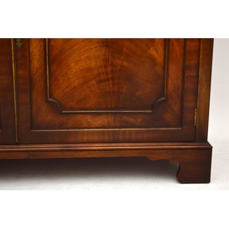 massiver Mahagoni Bücherschrank, Georgian Style Bookcase, Vitrinenschrank