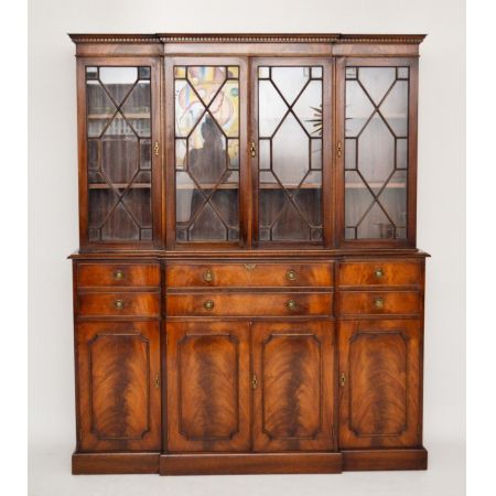 Antiker Mahagoni Sekretär Bücherregal