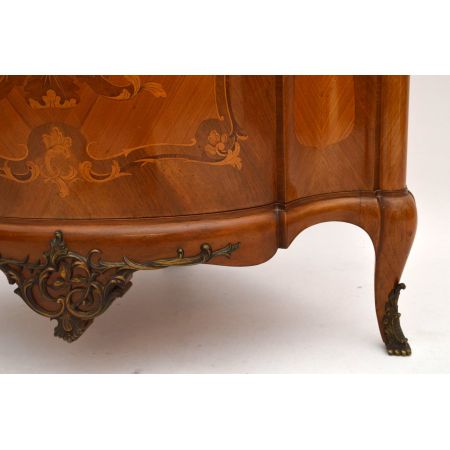 Antiker Intarsien Marmor Eckregal