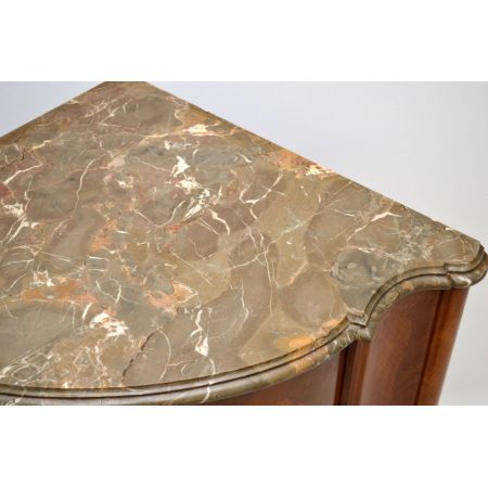 Antiker Intarsien Marmor Eckregal