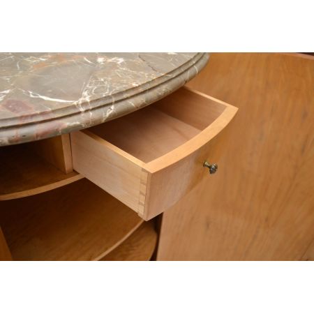 Antiker Intarsien Marmor Eckregal