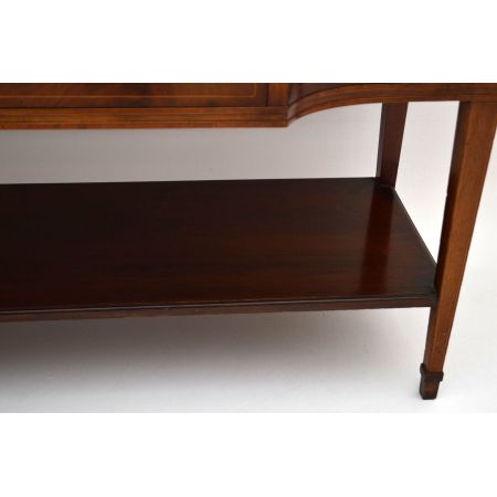 Antike Edwardian Intarsien Mahagoni Vitrine