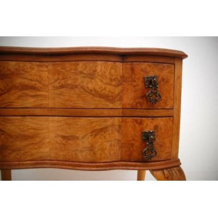 Queen Anne Beistelltisch, 2 Schubladen