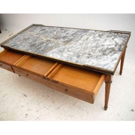 Antiker Marmor Couchtisch