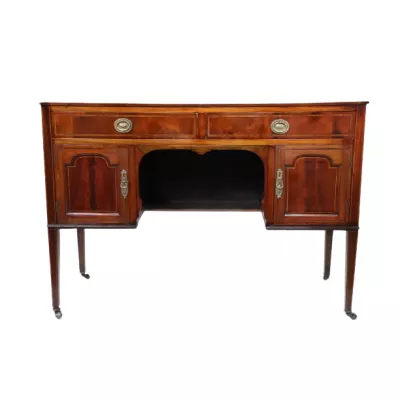 Antiker englischer Ladies Desk mit Rollen, Mahagoni, ca. 1900