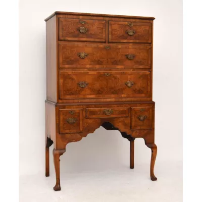 Burr Walnut Kommode Tallboy antik