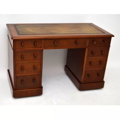 Pedestal Desk Schreibtisch antik Victorian