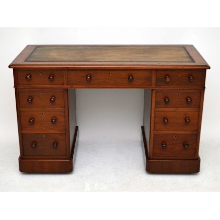 Pedestal Desk Schreibtisch antik Victorian
