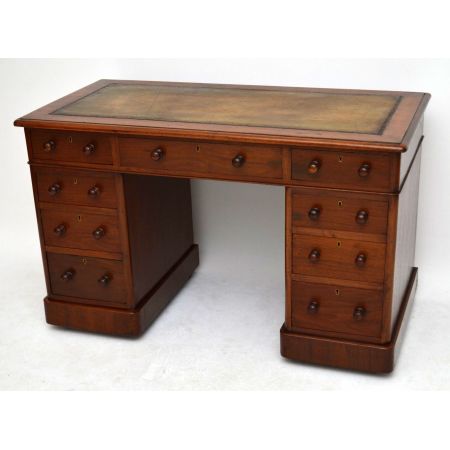 Pedestal Desk Schreibtisch antik Victorian