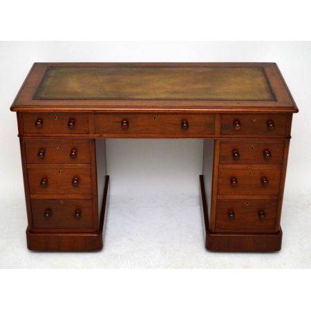 Pedestal Desk Schreibtisch antik Victorian