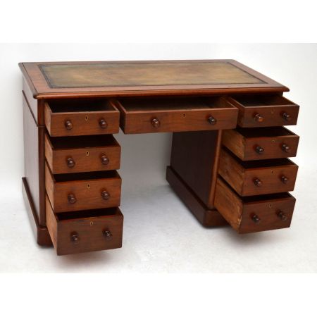 Pedestal Desk Schreibtisch antik Victorian