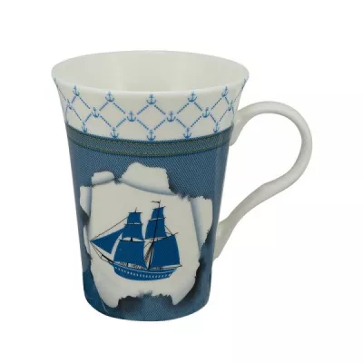 Maritim by Morris Tasse/Kaffeebecher - Schiff, Porzellan, H: 11cm, Ø:8,5/6cm, in Geschenkbox