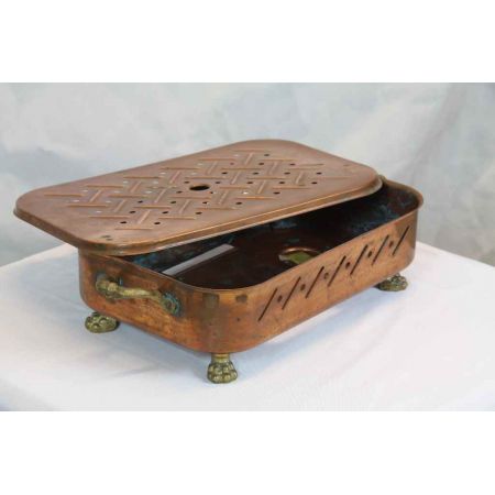 Eckige Metall Dose, antik