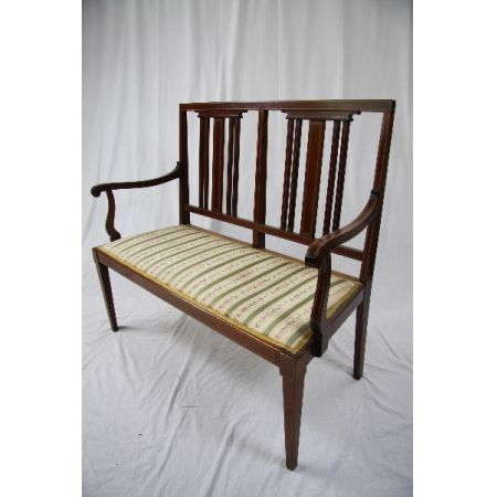 Edwardian Bank aus Mahagoni