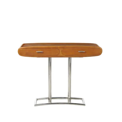 Flur Konsole aus Massivholz & Edelstahl