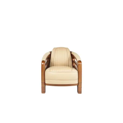 Französischer Clubsessel in Beige