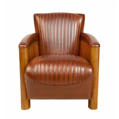 Brauner Cocktailsessel mit Mahagoni im Vintage Stil