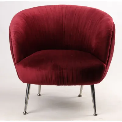 Französischer Sessel in Rot