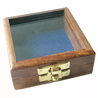 Maritim by Morris Holzbox mit Glas im Deckel, 8,5x8,5x3,5cm