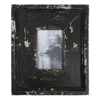 Clayre & Eef Rustikaler Bilderrahmen schwarz 9*13cm