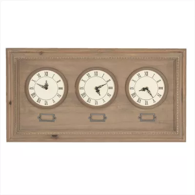 Clayre & Eef Wanduhr 3x Uhr (65 x 3 x 34 cm)