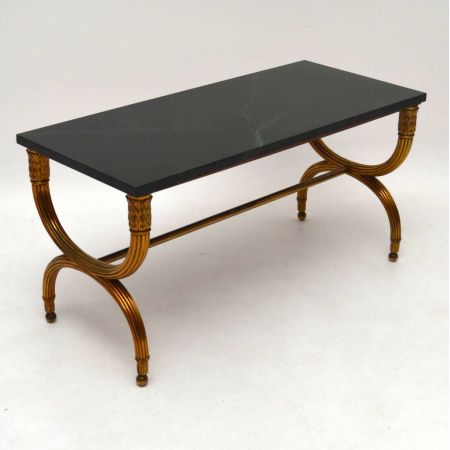 Antiker französischer Marmor-Kaffeetisch