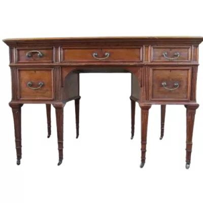 Sehr guter antiker Englischer Edwardianischer Eichen Schreibtisch ca. 1900