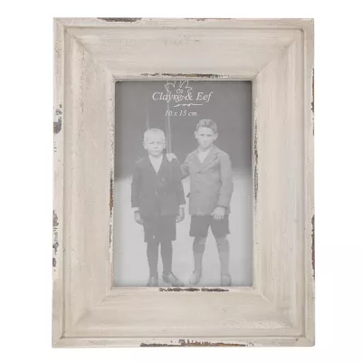 Clayre & Eef Rustikaler Bilderrahmen beige 10*15cm