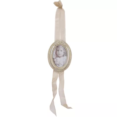 Clayre & Eef Bilderrahmen Oval mit Aufhänger 4*5cm
