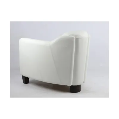 Echtleder Clubsessel mit Mahagoni-Füßen