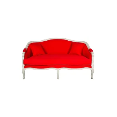 Sofa im LXV Stil in Rot & Weiß