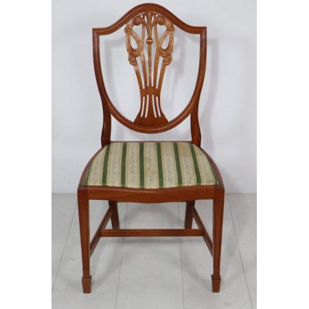 2er Set englische Shield Back Chairs / Stühle, Georgian Style, in Mahagoni