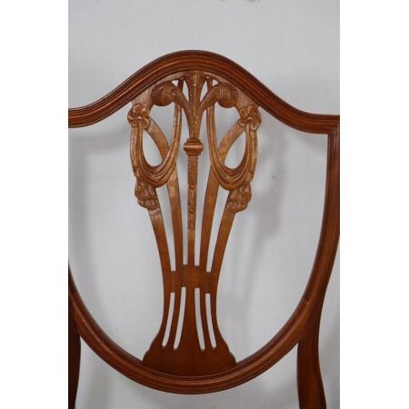 2er Set englische Shield Back Chairs / Stühle, Georgian Style, in Mahagoni