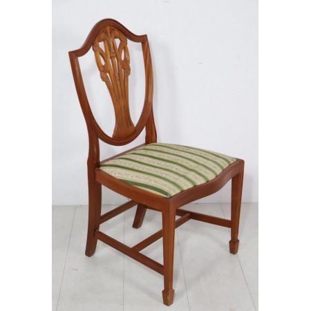 2er Set englische Shield Back Chairs / Stühle, Georgian Style, in Mahagoni
