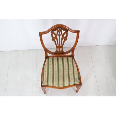2er Set englische Shield Back Chairs / Stühle, Georgian Style, in Mahagoni